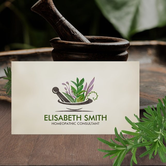 Homeopathy - Herbal Medicine - Naturopath  Business Card (Creator Uploaded)