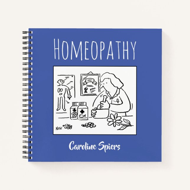 Homeopathy Notes Record with Recipient's Name Notebook (Front)
