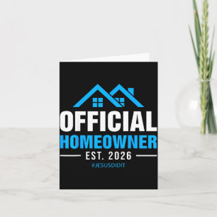 Homeowner est 2026 new home owner housewarming card