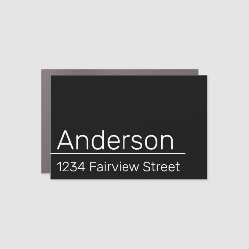 Homeowner Name  Address Black White Mailbox Decal