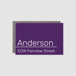 Homeowner Name Address Purple White Mailbox Decal