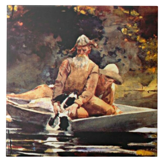 Homer - After the Hunt Ceramic Tile (Front)