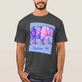Homer AK Galaxy Bear Abstract Geometrical Animal S T-Shirt
