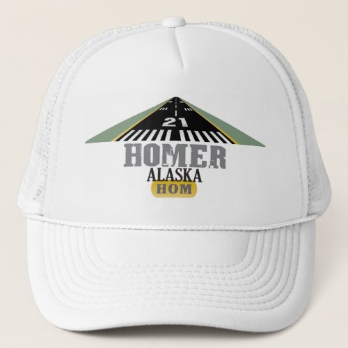 Homer Alaska _ Airport Runway Trucker Hat