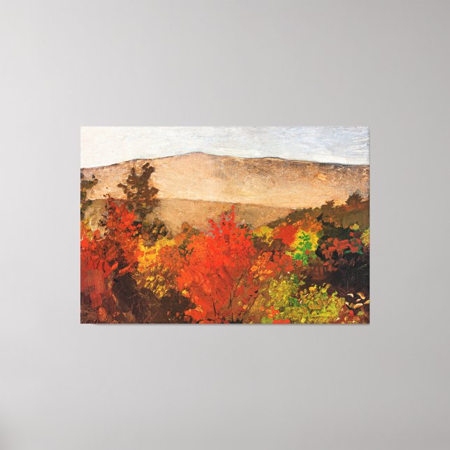 Homer - Autumn Treetops, famous painting Canvas Print (Front)