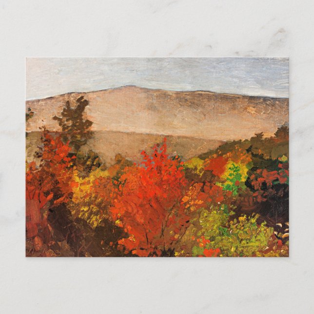 Homer - Autumn Treetops, famous painting  Postcard (Front)