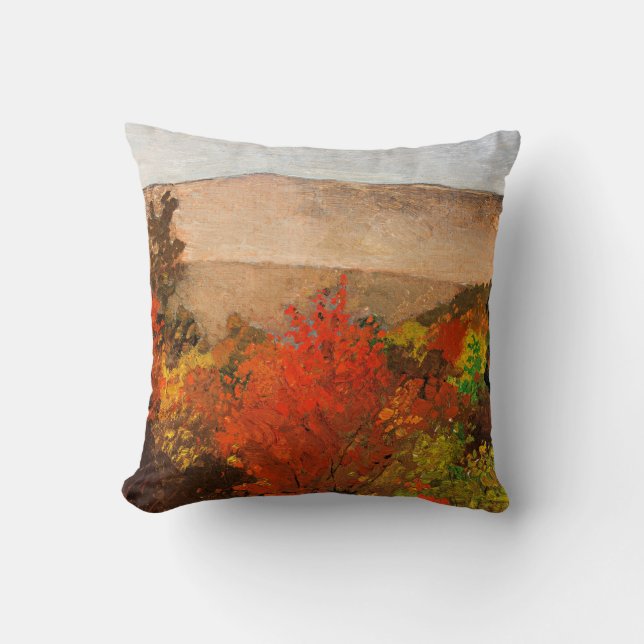 Homer - Autumn Treetops, famous painting Throw Pillow (Front)