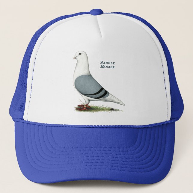 Homer Blue Saddle Trucker Hat (Front)