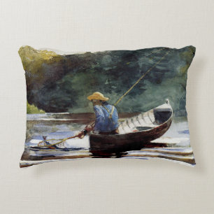 Homer - Boy Fishing Accent Pillow