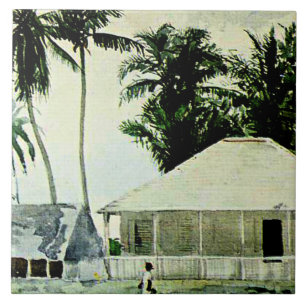 Homer - Cabins, Nassau, famous painting, Ceramic Tile