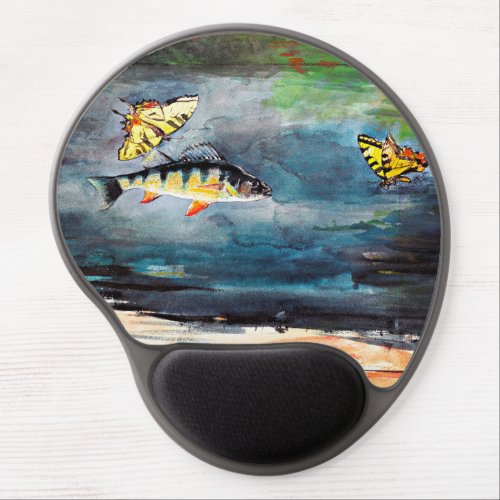 Homer _ Fish and Butterflies famous painting Gel Mouse Pad
