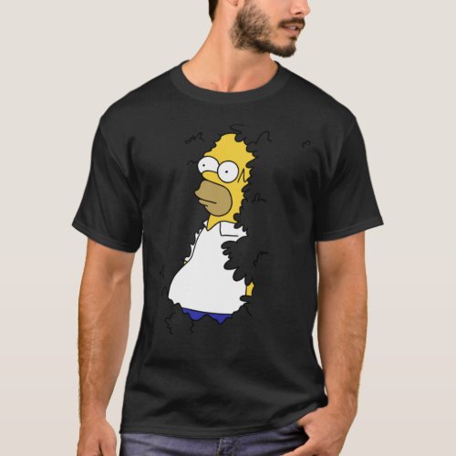 Homer In Hedge Meme Classic T_Shirt