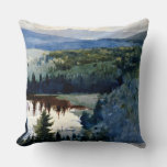 Homer - Indian Village, Adirondacks Throw Pillow