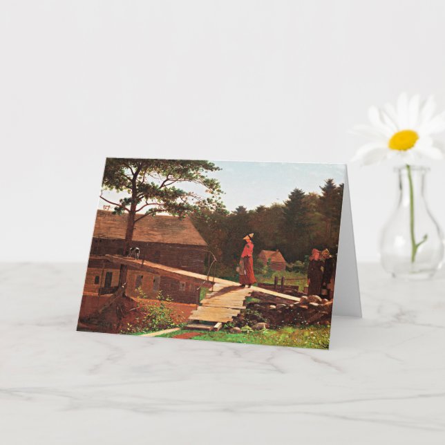 Homer - Old Mill, famous painting, Card (Small Plant)