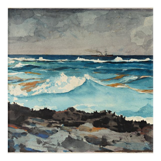 Homer - Shore and Surf, Nassau Acrylic Print (Front)