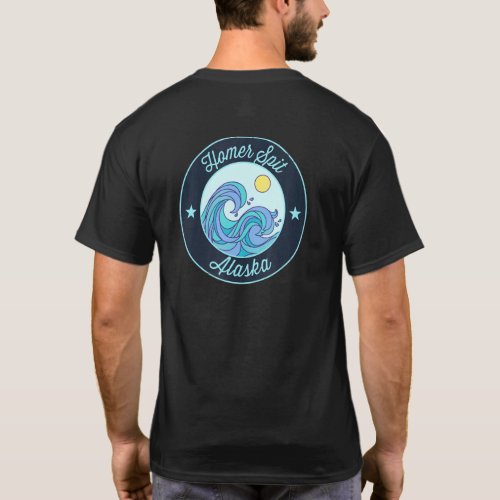 Homer Spit Ak Alaska Souvenir Nautical Surfer Grap T_Shirt