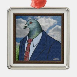 Homer Suit Framed Metal Ornament