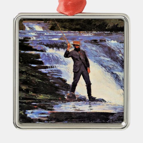 Homer _ The Angler fine art watercolor painting C Metal Ornament