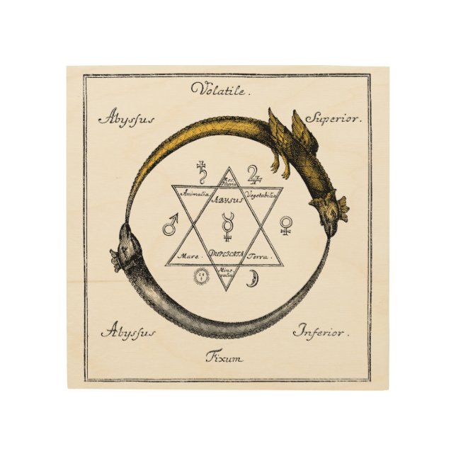 Homer's Dragons Ouroboros Wood Wall Art (Front)