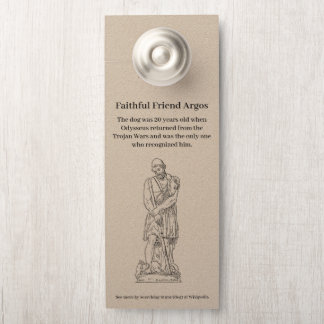 Homer's Greek Odyssey Argos the Dog Door Hanger