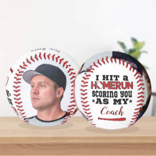 Homerun Coach Thank You Gift Custom Photo Baseball