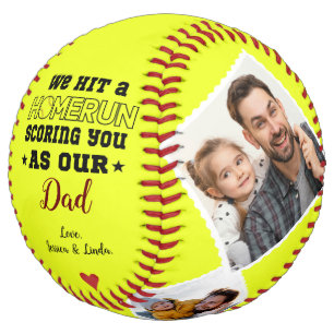Homerun Dad Father’s Day Custom Photo from Kids Softball