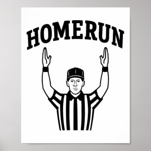 Homerun Field Goal Funny Sports Crossover Bysebyll Poster