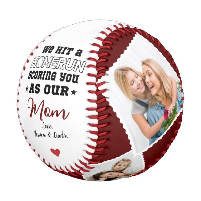 Homerun Mom Mother's Day Custom Photo from Kids Baseball (Angled)