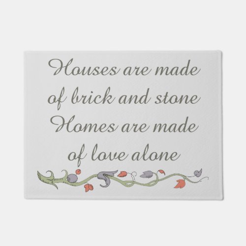 Homes Are Made of Love Alone Poem Doormat