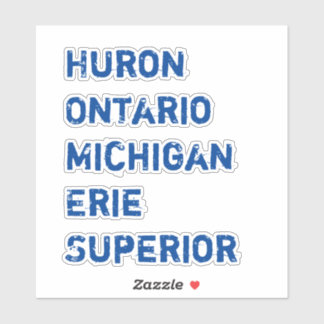 HOMES Huron Ontario Michigan Erie Superior Lakes Sticker