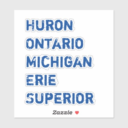 HOMES Huron Ontario Michigan Erie Superior Lakes Sticker