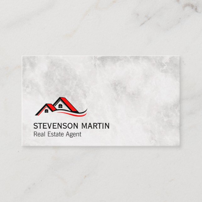 Homes Icon | Executive Marble Business Card (Front)