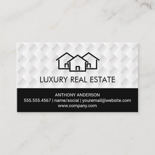 Homes Icon   Weave Pattern Business Card