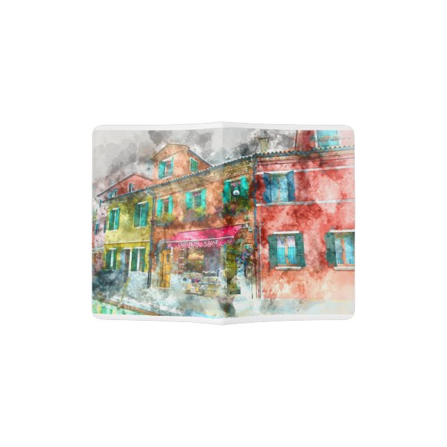 Homes in Burano Italy near Venice Passport Holder (Opened)