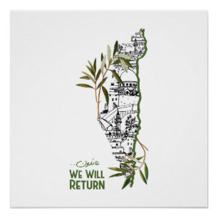 Homes Within the Map, Embraced by Olive Branches Poster