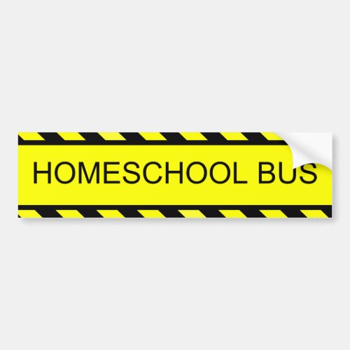 homeschool bus bumper sticker