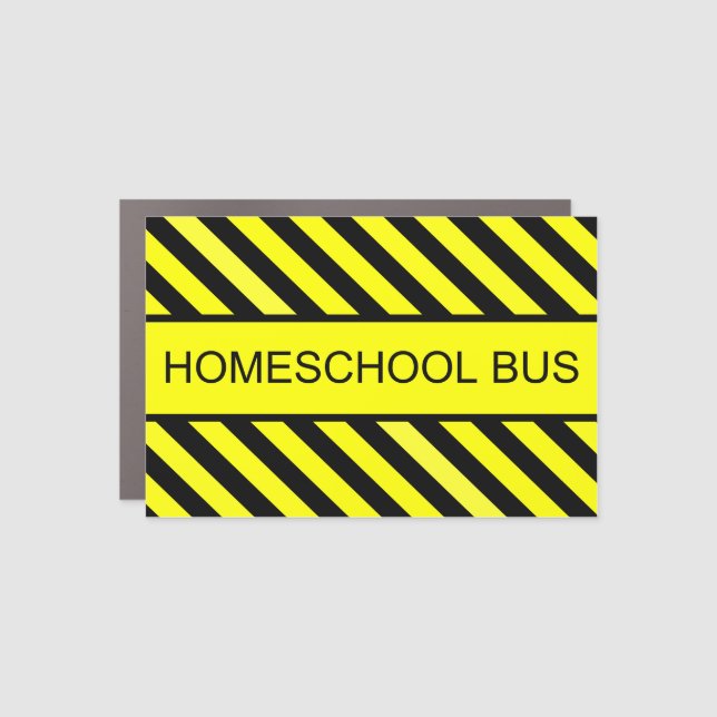 homeschool bus car magnet (Front)