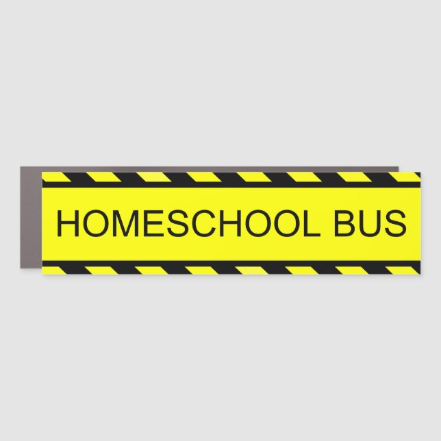 homeschool bus car magnet (Front)