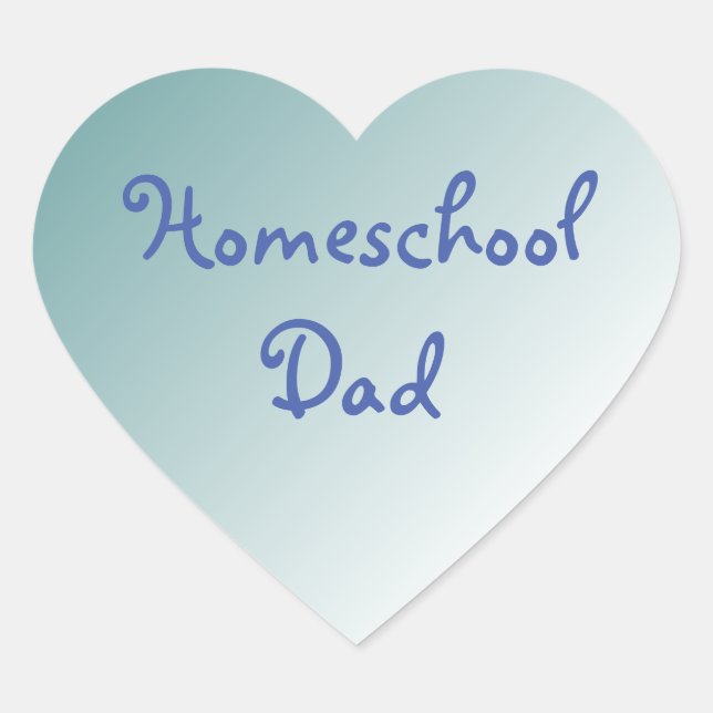 Homeschool Dad Heart Sticker (Front)