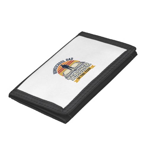 Homeschool Dad Teacher Of The Year Vintage Shirt D Trifold Wallet