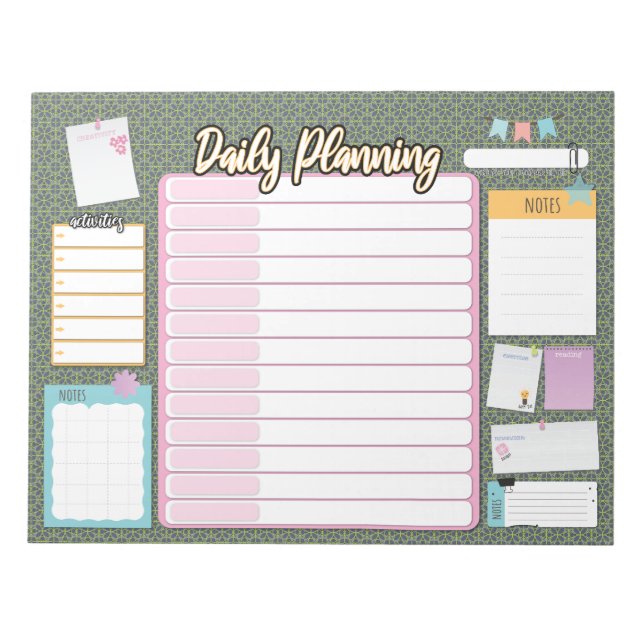 HOMESCHOOL DAILY PLANNER notepad (Front)