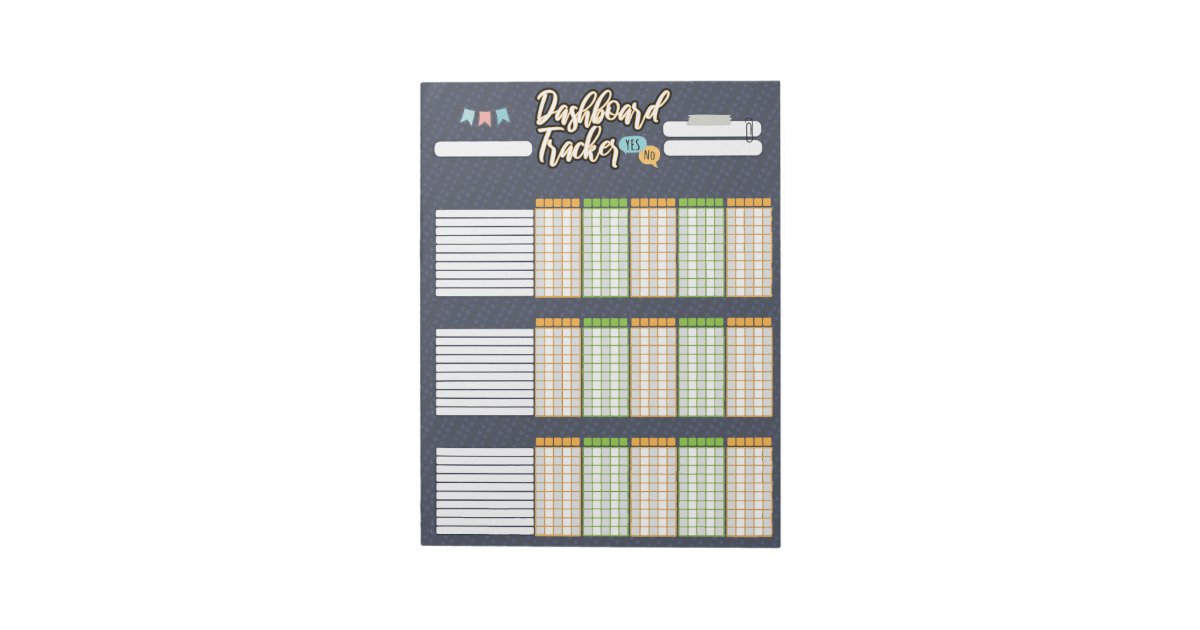 HOMESCHOOL DASHBOARD TRACKER 1 NOTEPAD | Zazzle