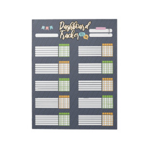 HOMESCHOOL DASHBOARD TRACKER 2 NOTEPAD
