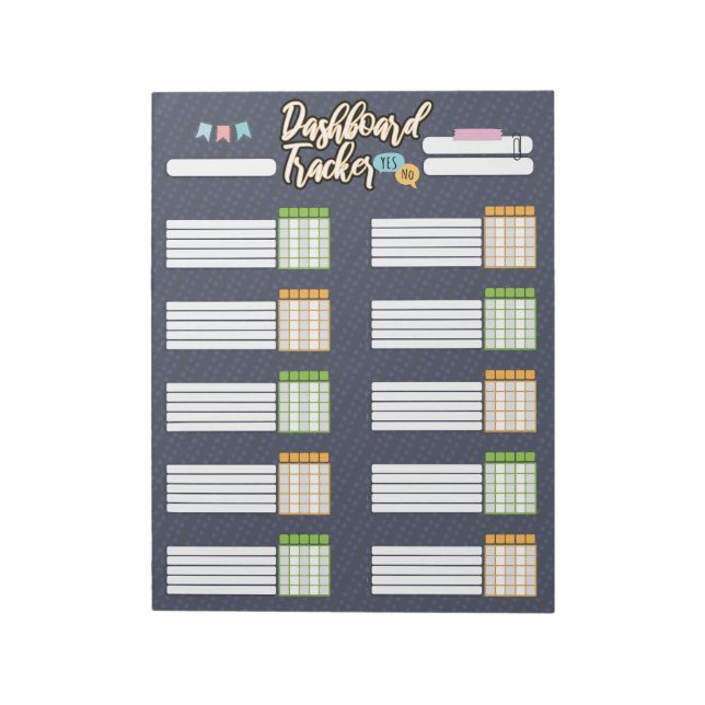 HOMESCHOOL DASHBOARD TRACKER 2 NOTEPAD (Rotated)