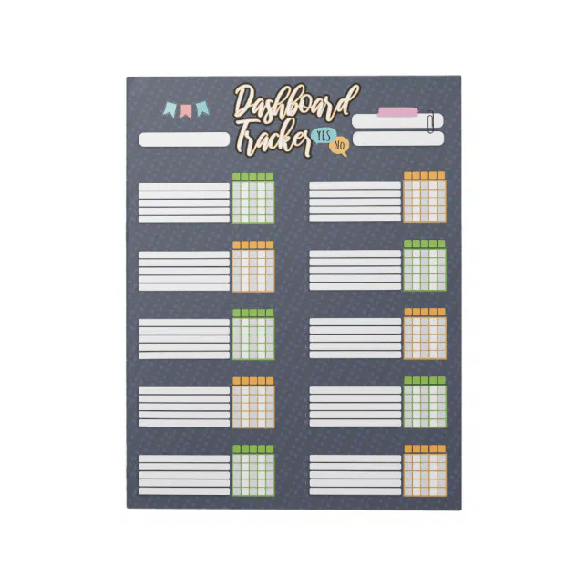 HOMESCHOOL DASHBOARD TRACKER 2 NOTEPAD | Zazzle