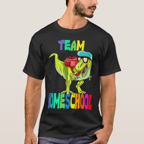 Homeschool Dinosaur T Rex Back To School  T_Shirt