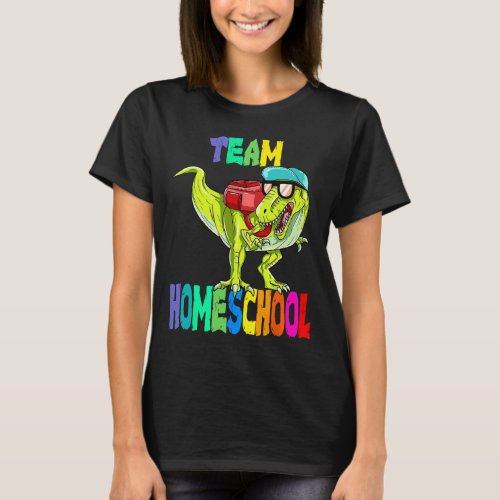 Homeschool Dinosaur T Rex Back To School  T_Shirt