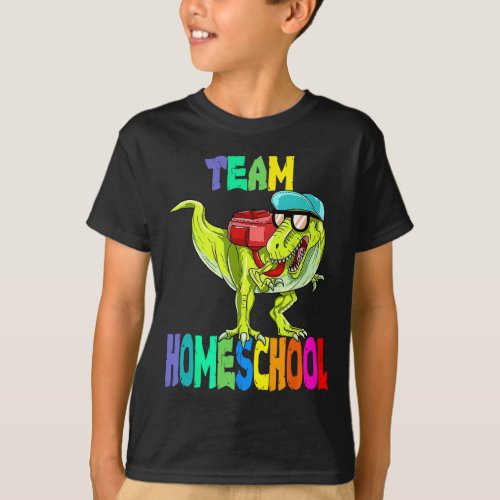 Homeschool Dinosaur T Rex Back To School  T_Shirt