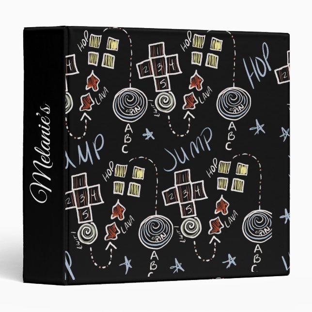 Homeschool Doodles Portfolio Planner 3 Ring Binder (Front/Spine)