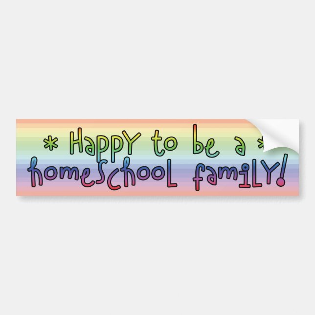 Homeschool Family Bumper Sticker (Front)